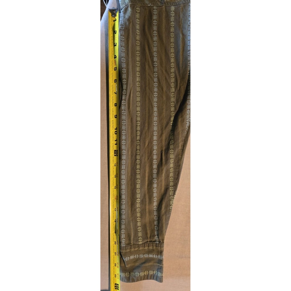 Patagonia New Belgium Organic Cotton Snap Button Shirt Mens S Green Blue Striped - Picture 7 of 10